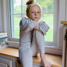 Stretch Legging in Gingham Print / Powder by Soor Ploom