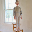 Stretch Legging in Gingham Print / Powder by Soor Ploom