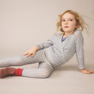 Wrap Tee in Gingham Print / Powder by Soor Ploom
