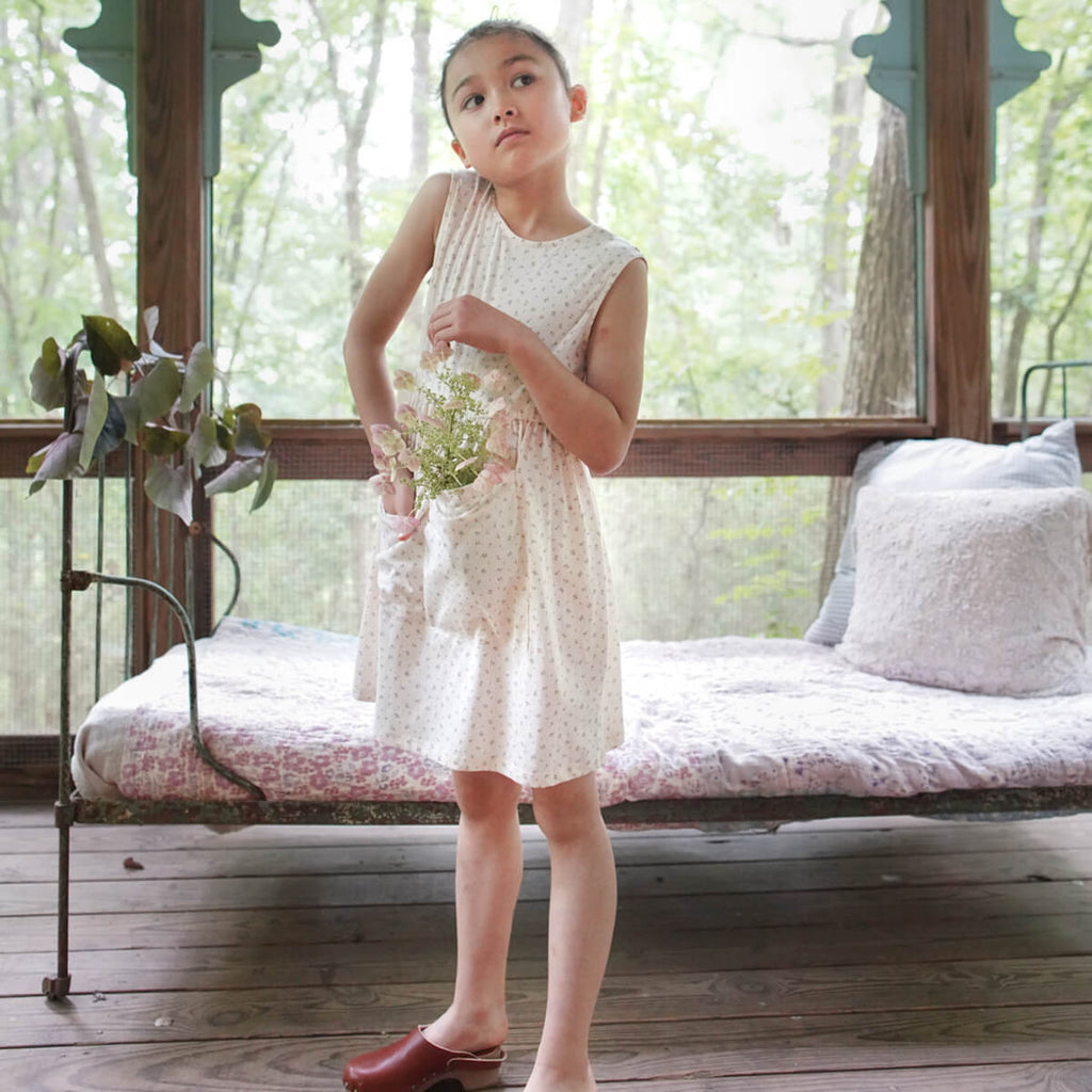 Pocket Dress in Frolic Print / Cloud by Soor Ploom – Junior Edition