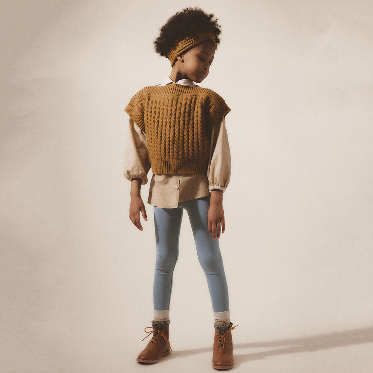 SOOR PLOOM Margot Sweater Vest 2-3y ベスト Soor Ploom キッズニットベスト / Margot Vest - Linen - cuccu