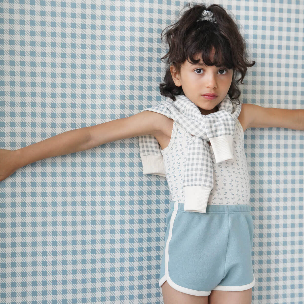 Kids' Action Short in Azul by Soor Ploom | Pima Cotton Modal