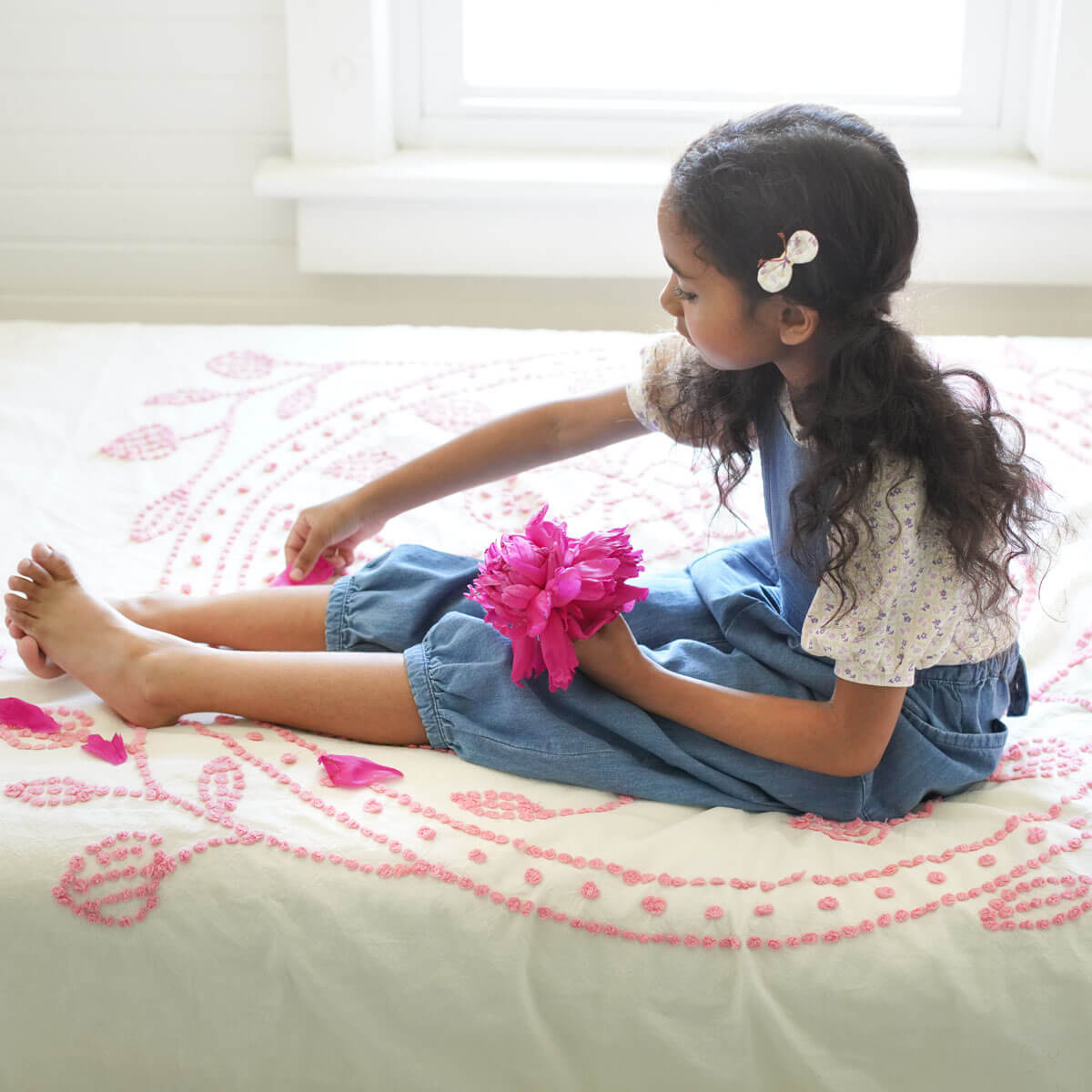 soor ploom angel tee flower press print Kids' Pouf Tee in Flower