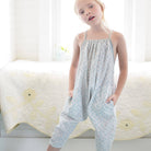 Ines Romper in Flower Press Print Azul by Soor Ploom