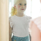 Olive Skort in Embroidered Denim by Soor Ploom - Last Ones In Stock - 6-8 Years