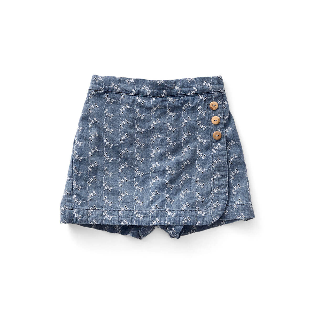ボトムス SOOR PLOOM Olive Skort Embroidered Denim Olive Skort in Embroidered Denim by Soor Ploom – Junior Edition