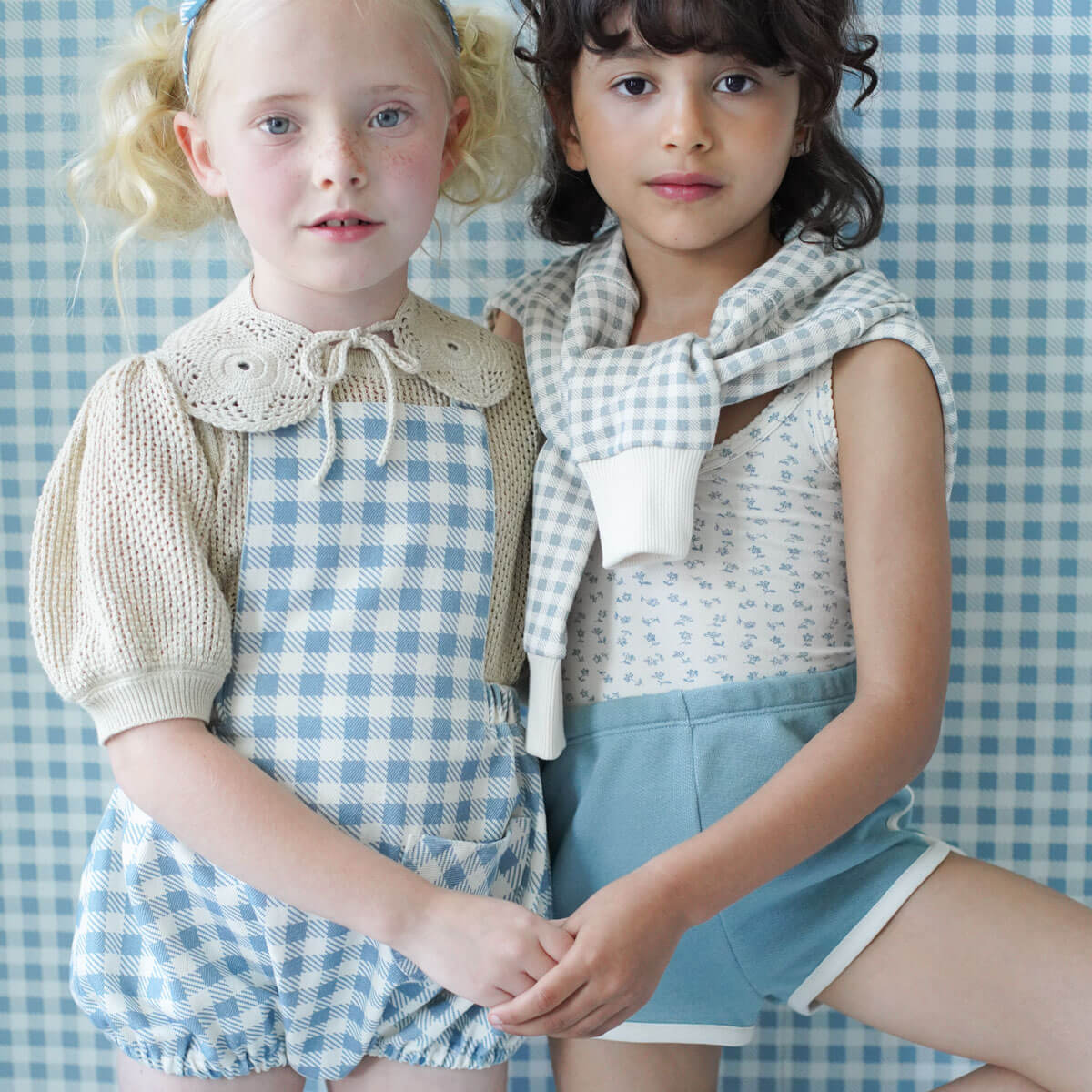 【12-18m】soor ploom oona romper Oona Romper in Gingham Print Azul by Soor Ploom – Junior Edition