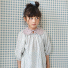 Peasant Tunic in Flower Press Print Azul by Soor Ploom
