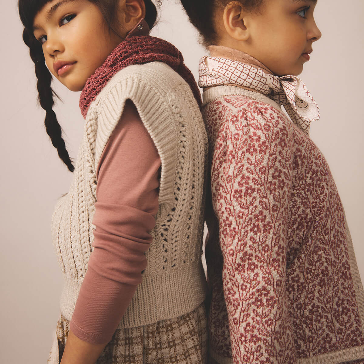 Judith Cardigan in Cherry by Soor Ploom – Junior Edition