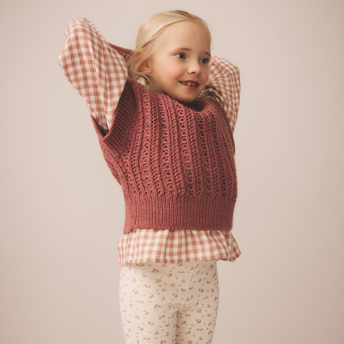 Margot Vest in Cherry by Soor Ploom – Junior Edition