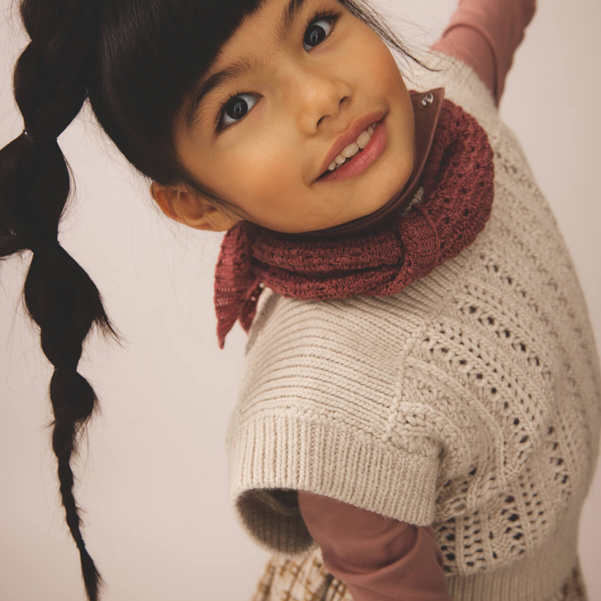 SOOR PLOOM Margot Sweater Vest 2-3y ベスト Margot Vest in Linen by Soor Ploom – Junior Edition