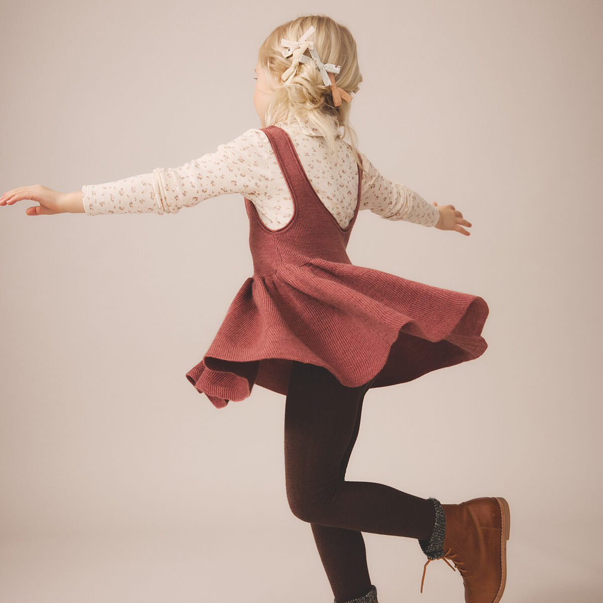 Sage Pinafore in Cherry by Soor Ploom - Last Ones In Stock - 8-10