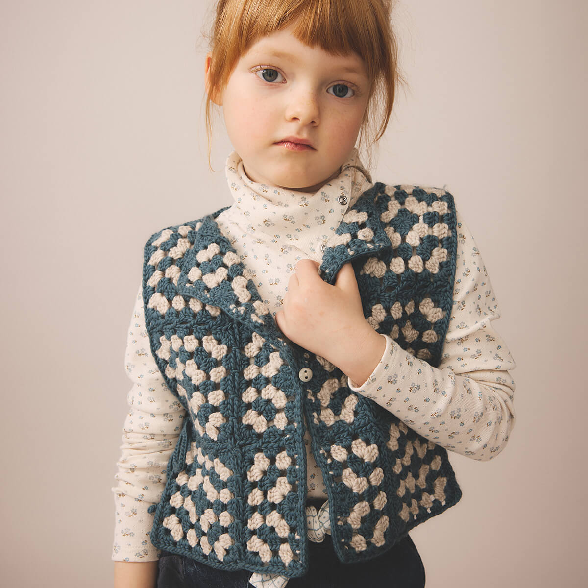 【saruwa】soor ploom smock Squares Smock in Bottle by Soor Ploom – Junior Edition