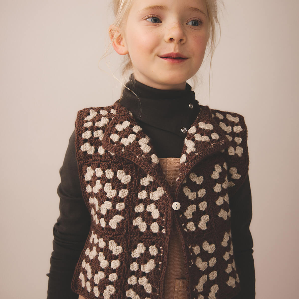 Squares Smock in Prune by Soor Ploom – Junior Edition