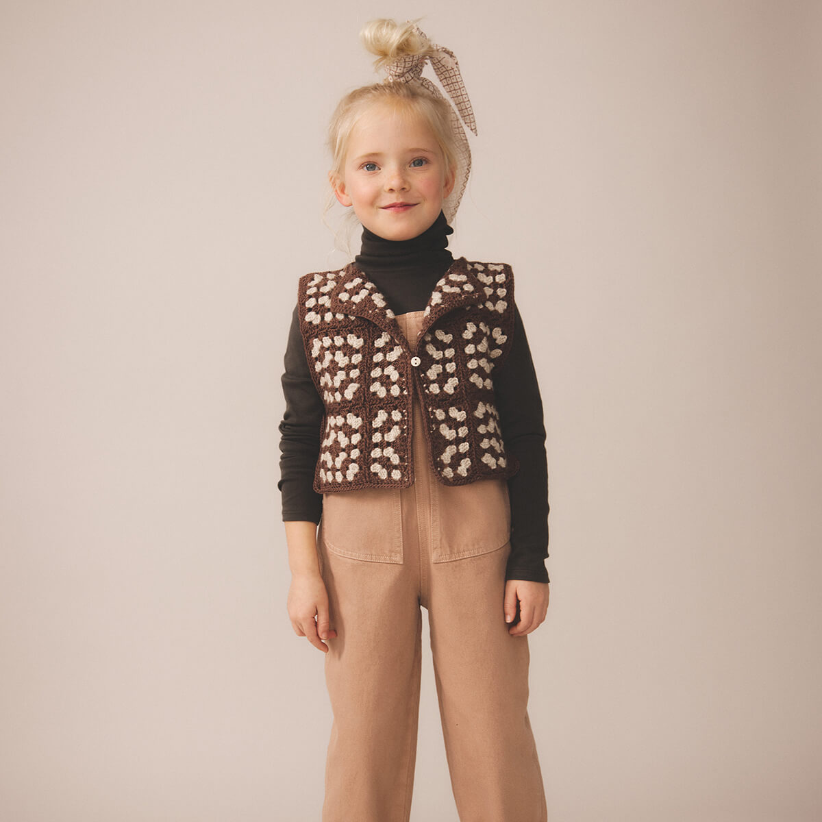 Squares Smock in Prune by Soor Ploom – Junior Edition