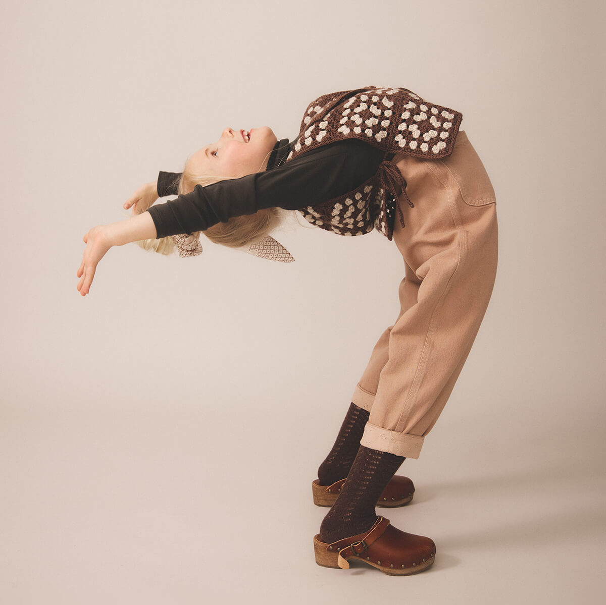 Squares Smock in Prune by Soor Ploom – Junior Edition