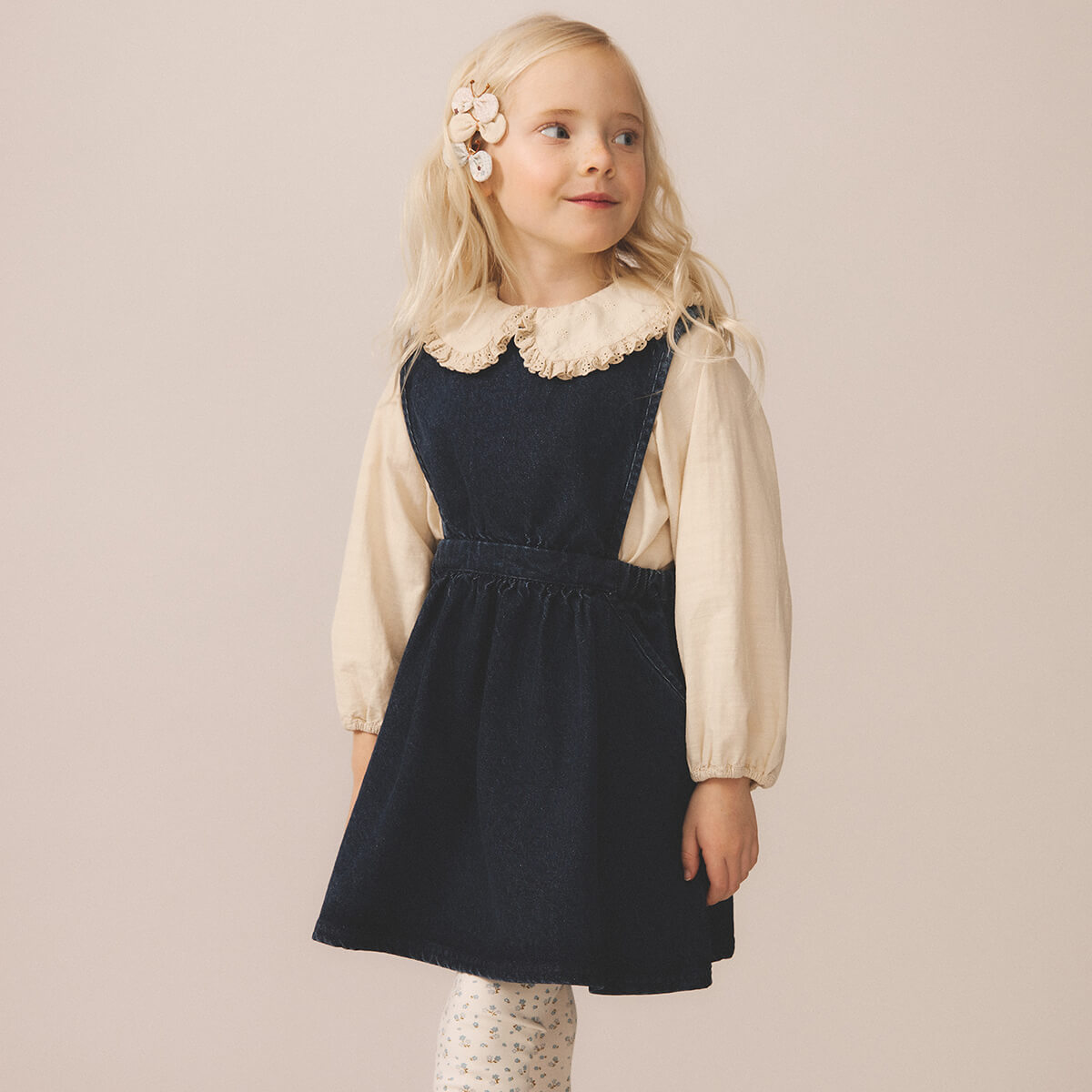 Tippi Pinafore in Eco Wash by Soor Ploom – Junior Edition