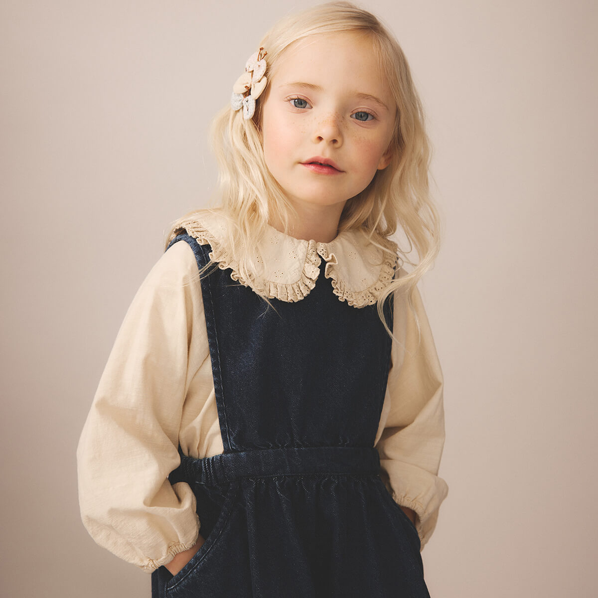 【soor ploom】Tippi Pinafore  eco wash 5y Tippi Pinafore in Eco Wash by Soor Ploom – Junior Edition