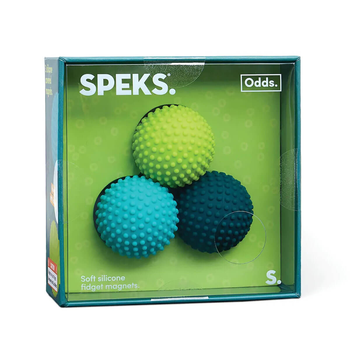 Odds Silicone Fidget Magnets in Green Dots by Speks
