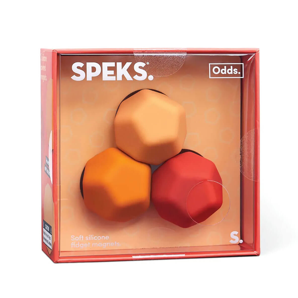 Odds Silicone Fidget Magnets in Orange Planes by Speks