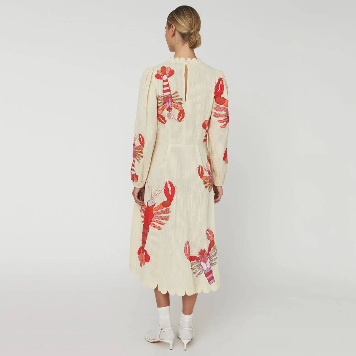 Embroidered Midi Dress in Multicolour by Stella Nova