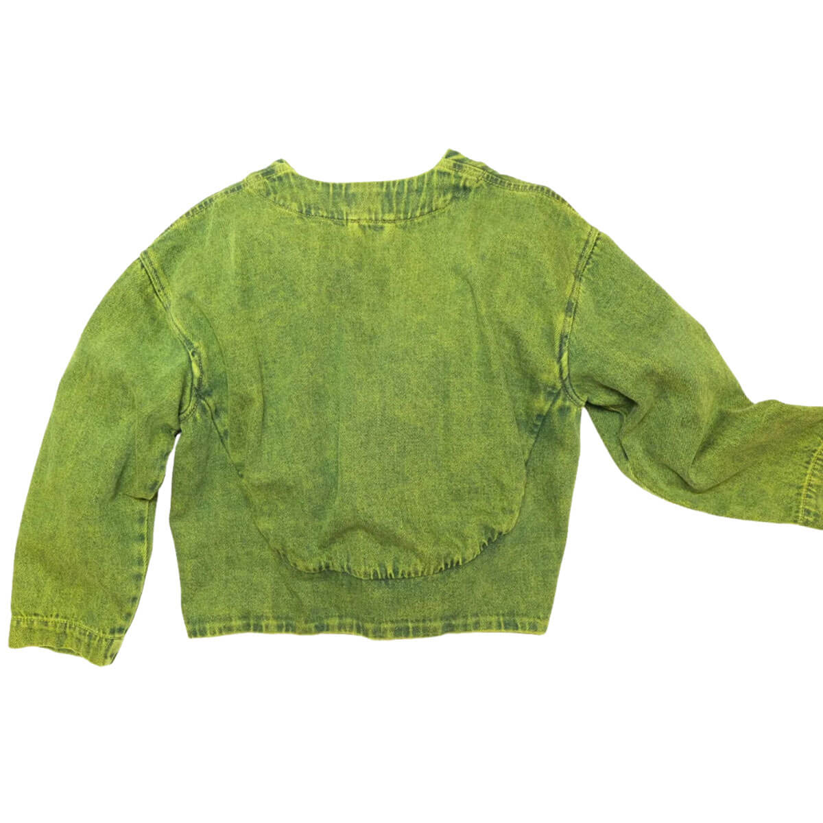 Artemis Overdye Denim Jacket in Acid Green by Studio Koter