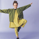 Artemis Overdye Denim Jacket in Acid Green by Studio Koter