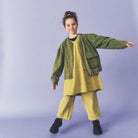 Artemis Overdye Denim Jacket in Acid Green by Studio Koter