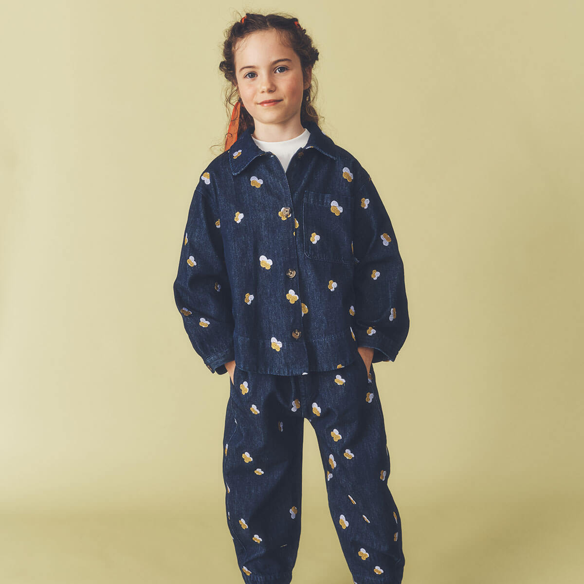 Jagger Embroidered Denim Overshirt by Studio Koter