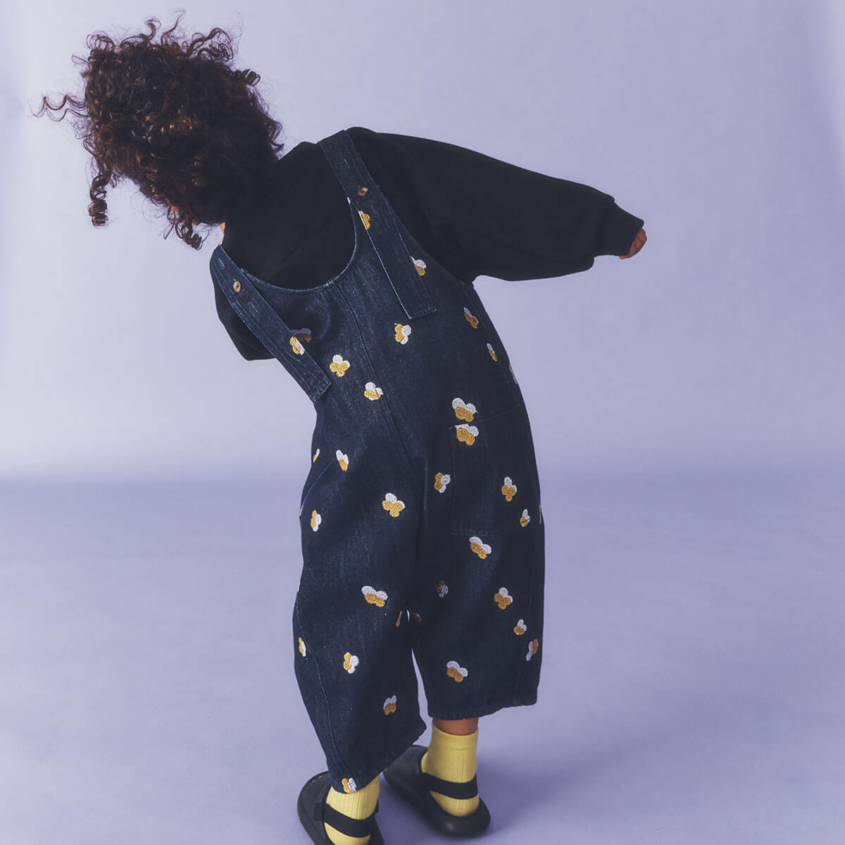 Kai Embroidered Oversized Denim Dungarees by Studio Koter