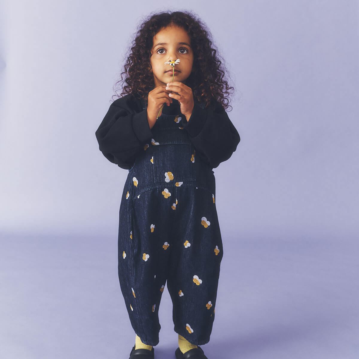Kai Embroidered Oversized Denim Dungarees by Studio Koter
