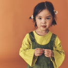 Kai Overdye Denim Dungarees in Acid Green by Studio Koter
