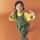 Kai Overdye Denim Dungarees in Acid Green by Studio Koter