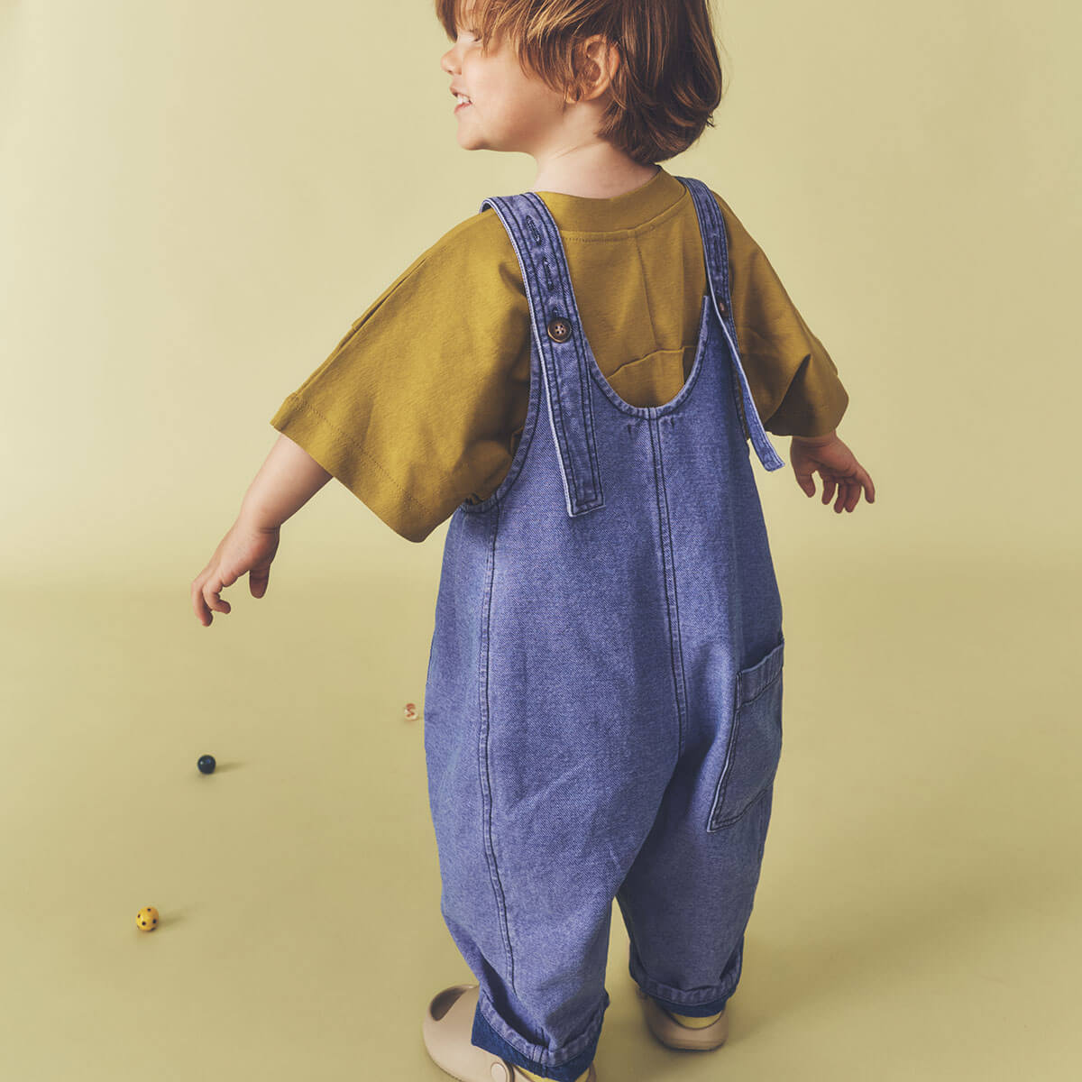 Kai Overdye Denim Dungarees in Lilac by Studio Koter