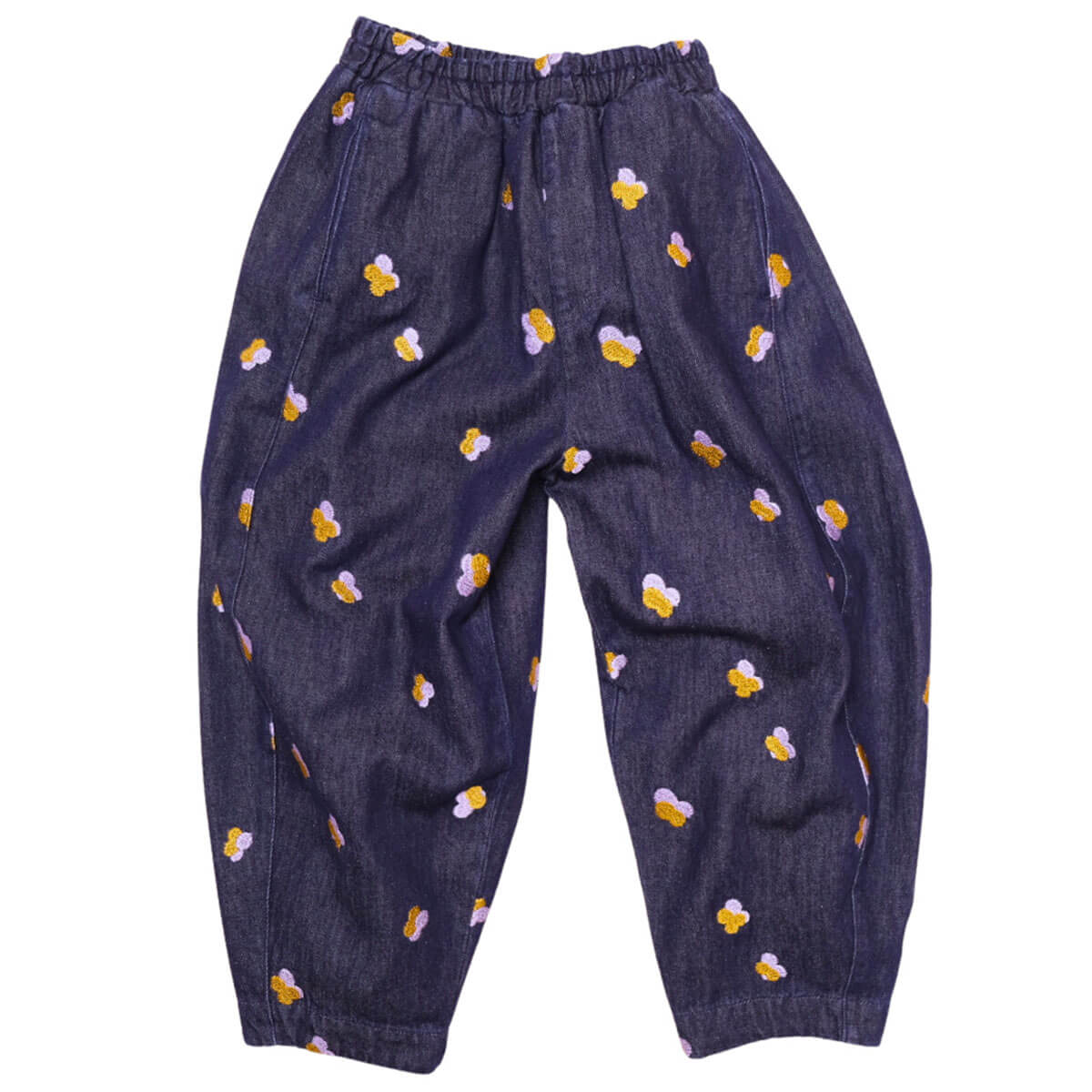 Manu Embroidered Denim Barrel Jeans by Studio Koter