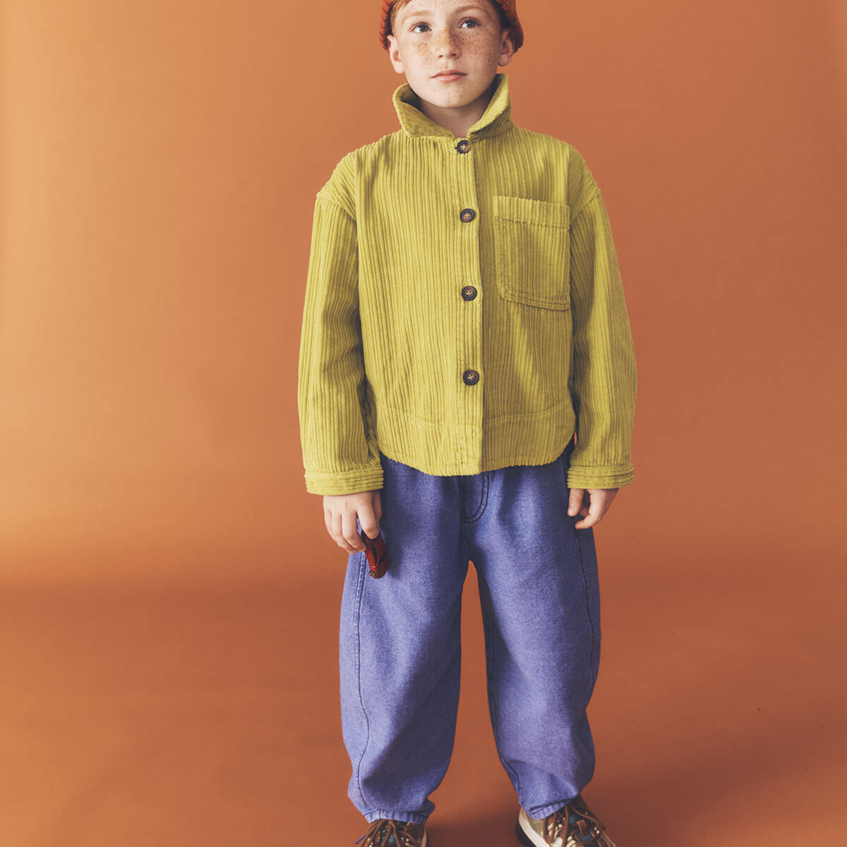 Manu Overdye Denim Trousers in Lilac by Studio Koter