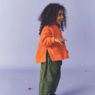 Riverson Teddy Sweatshirt in Orange by Studio Koter