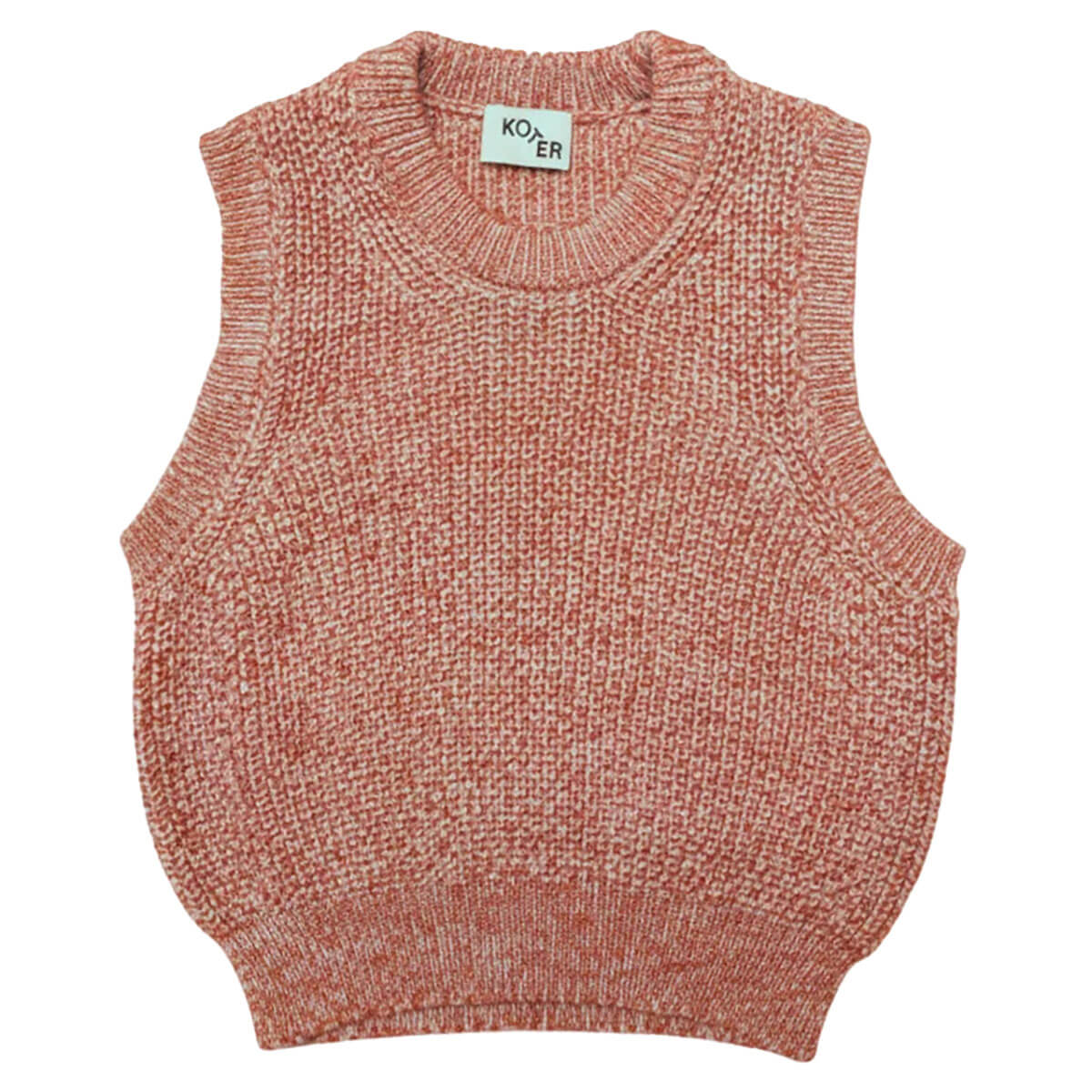 Skye Chunky Knit Vest in Rust / Lilac by Studio Koter