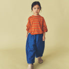 Yuki Long Sleeve Tee in Orange Stripe by Studio Koter