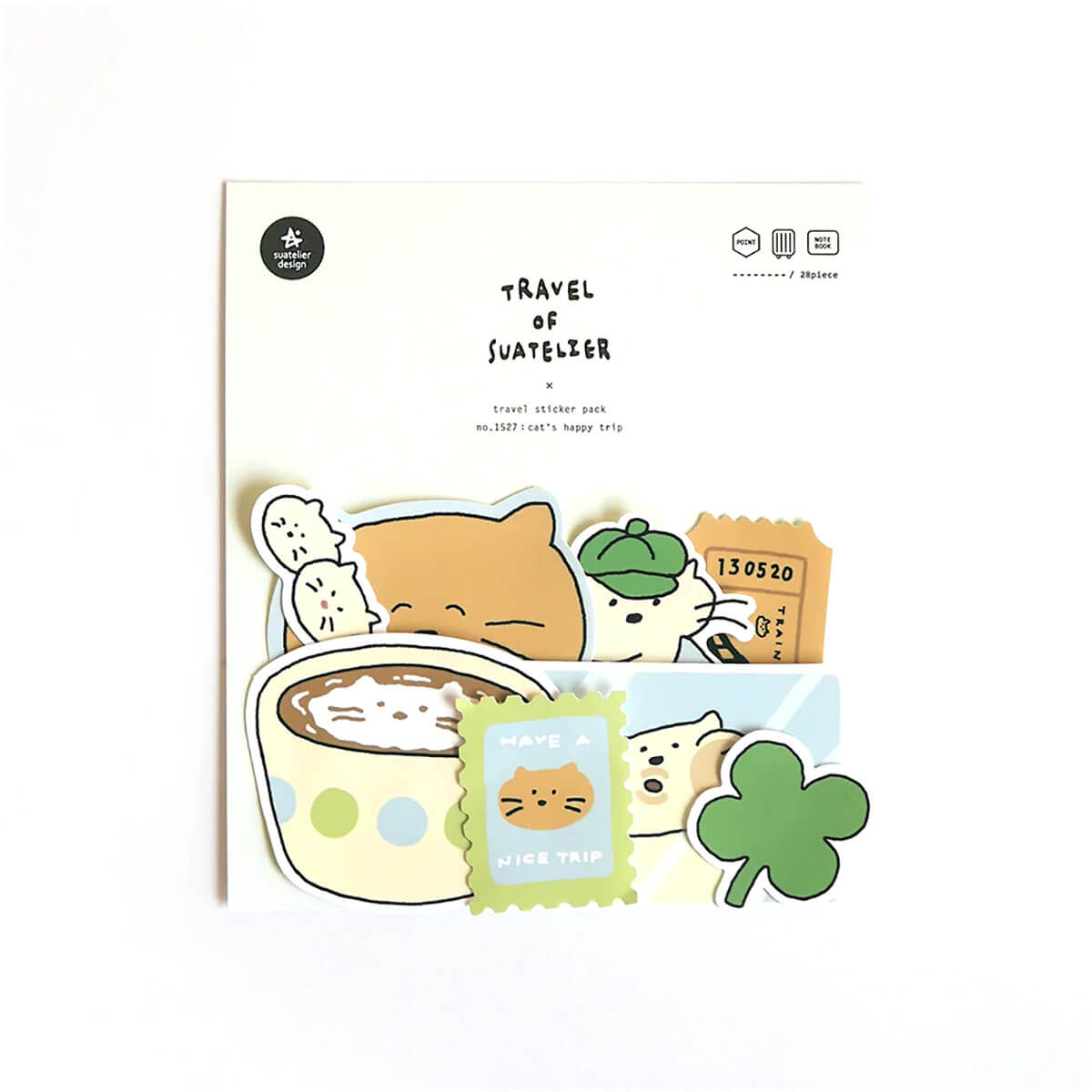 Cat's Happy Trip Stickers by Suatelier