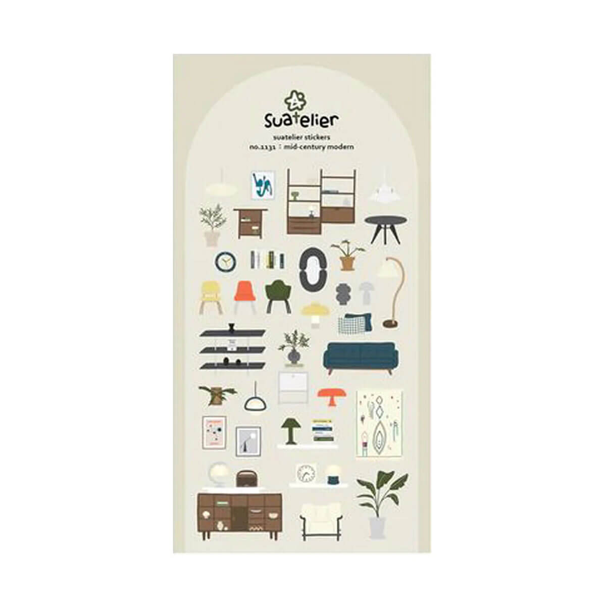 Mid-Century Modern Stickers by Suatelier