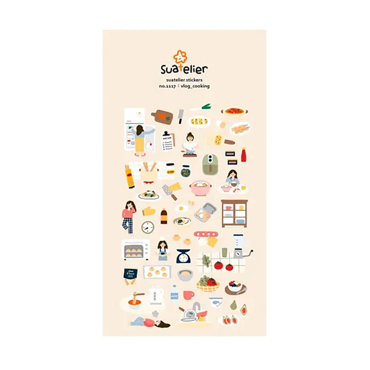Vlog Cooking Stickers by Suatelier