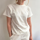 Hi-Aka Short Sleeved T-Shirt in Off White by Sunray Spirit