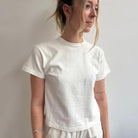 Hi-Aka Pigment Dyed Short Sleeved T-Shirt in Blanc De Blanc by Sunray Spirit