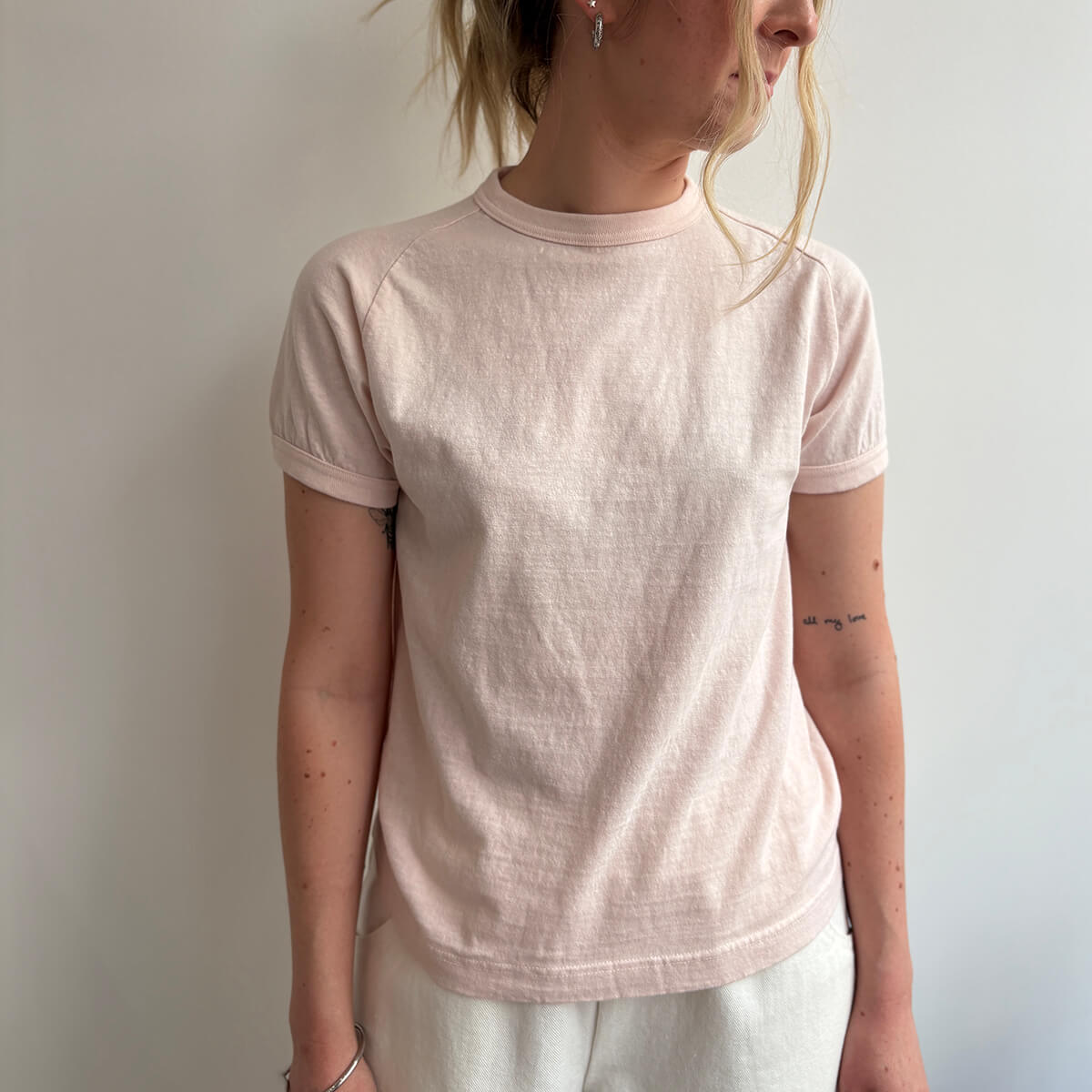Laka Short Sleeved T-Shirt in Mauve Chalk by Sunray Spirit
