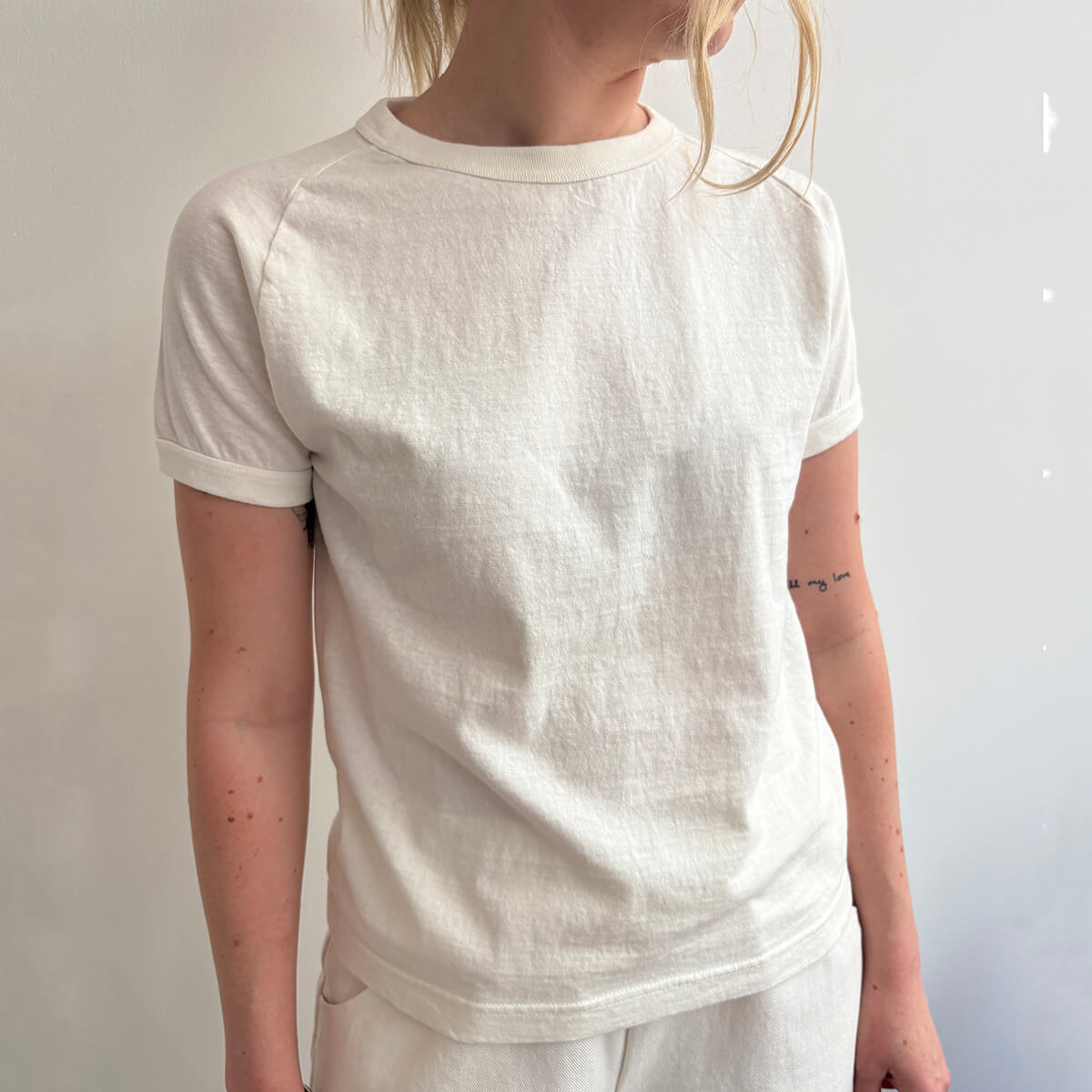 Laka Short Sleeved T-Shirt in Off White by Sunray Spirit
