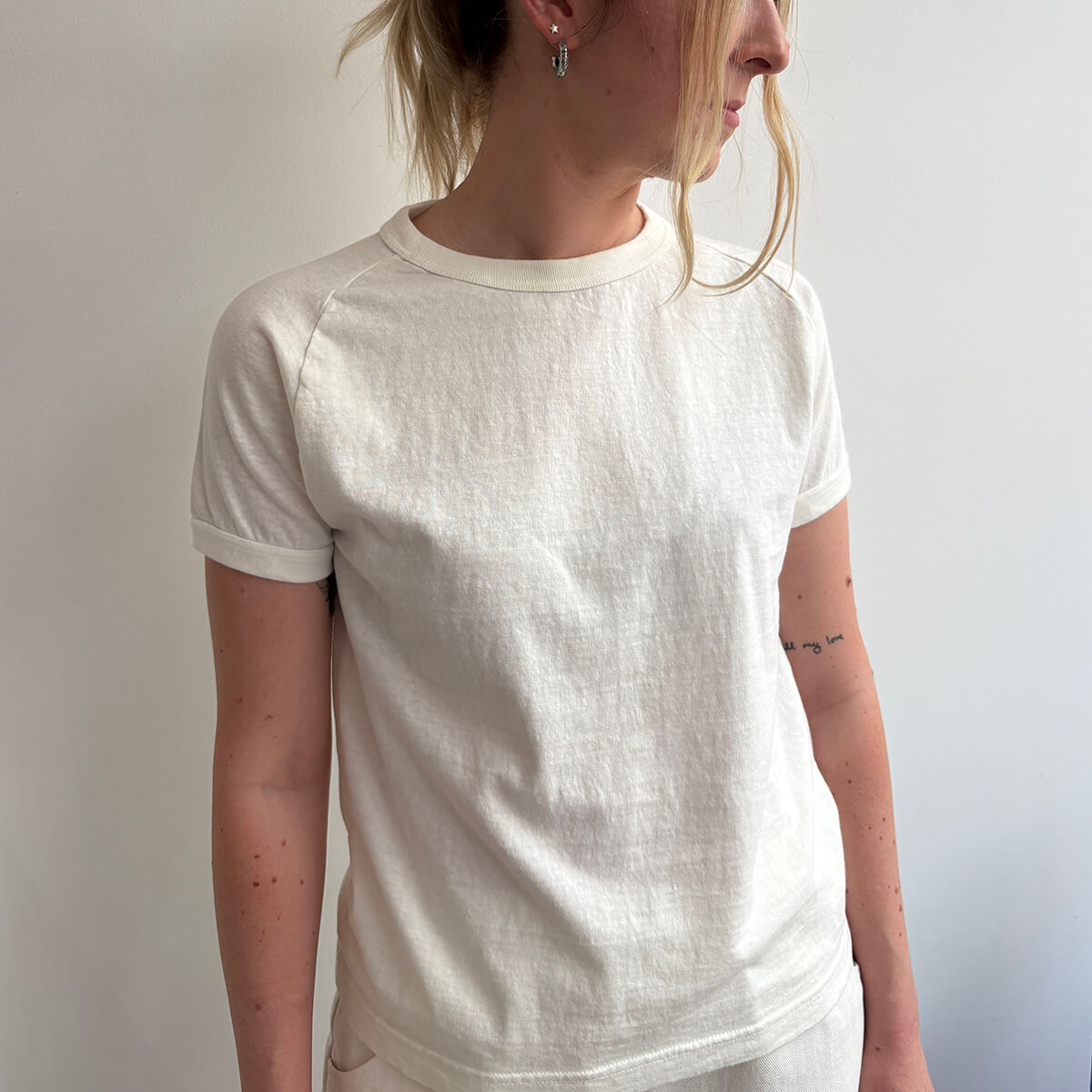 Laka Short Sleeved T-Shirt in Off White by Sunray Spirit