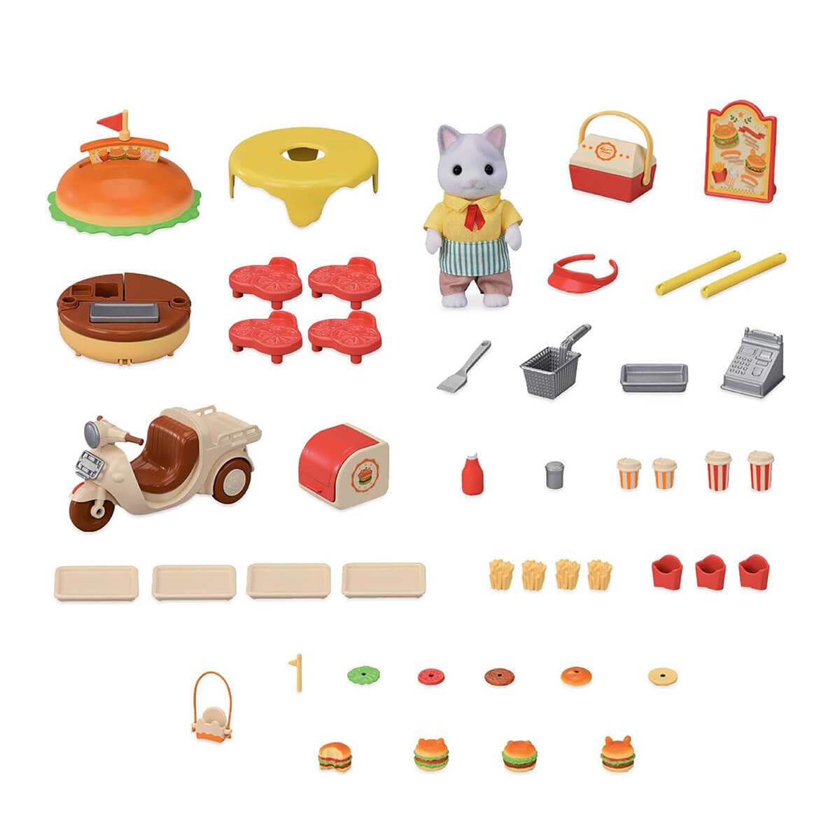 Hamburger Stand Playset by Sylvanian Families – Junior Edition
