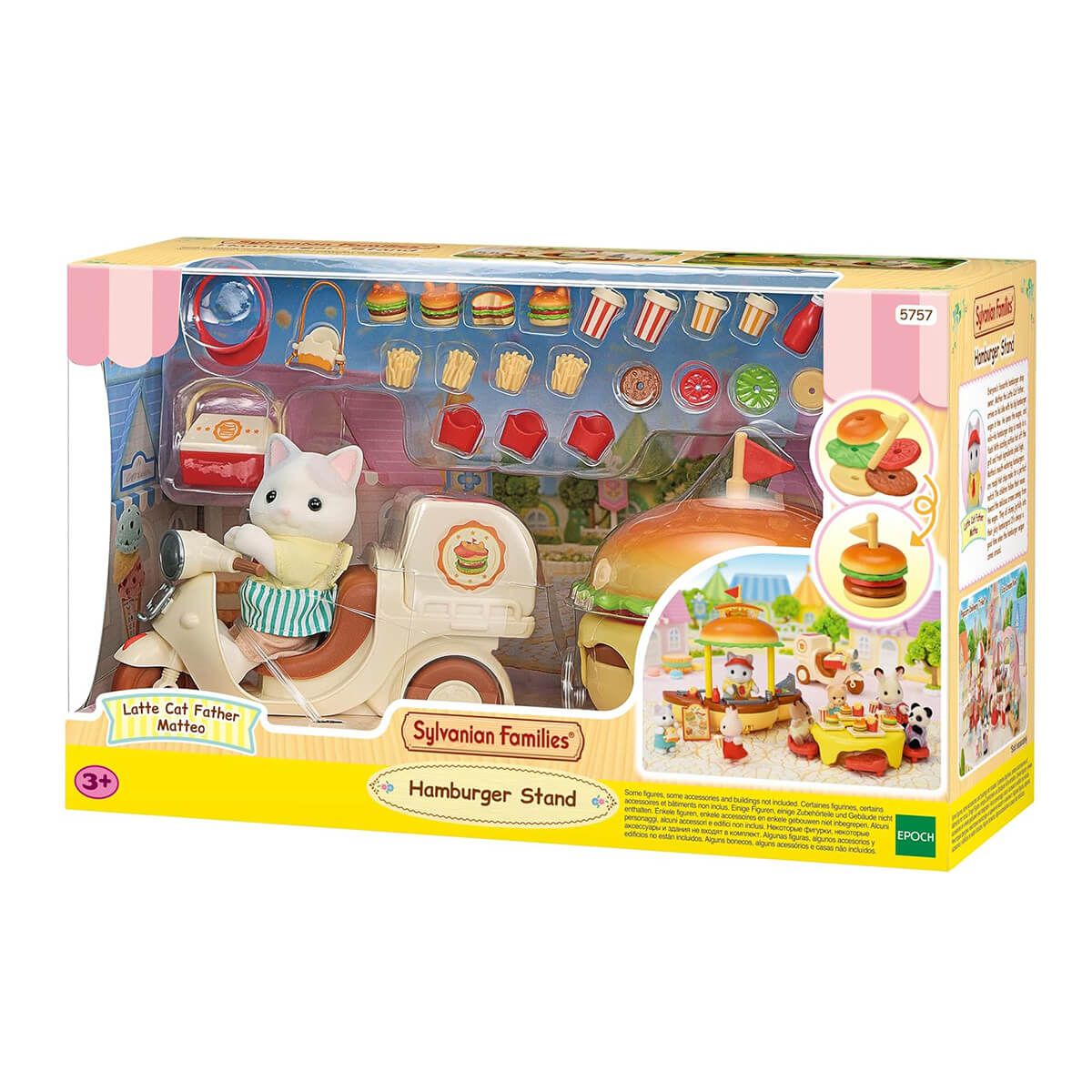 【新品•未開封】シルバニアファミリー⭐️ Hamburger Restaurant Hamburger Stand Playset by Sylvanian Families – Junior Edition