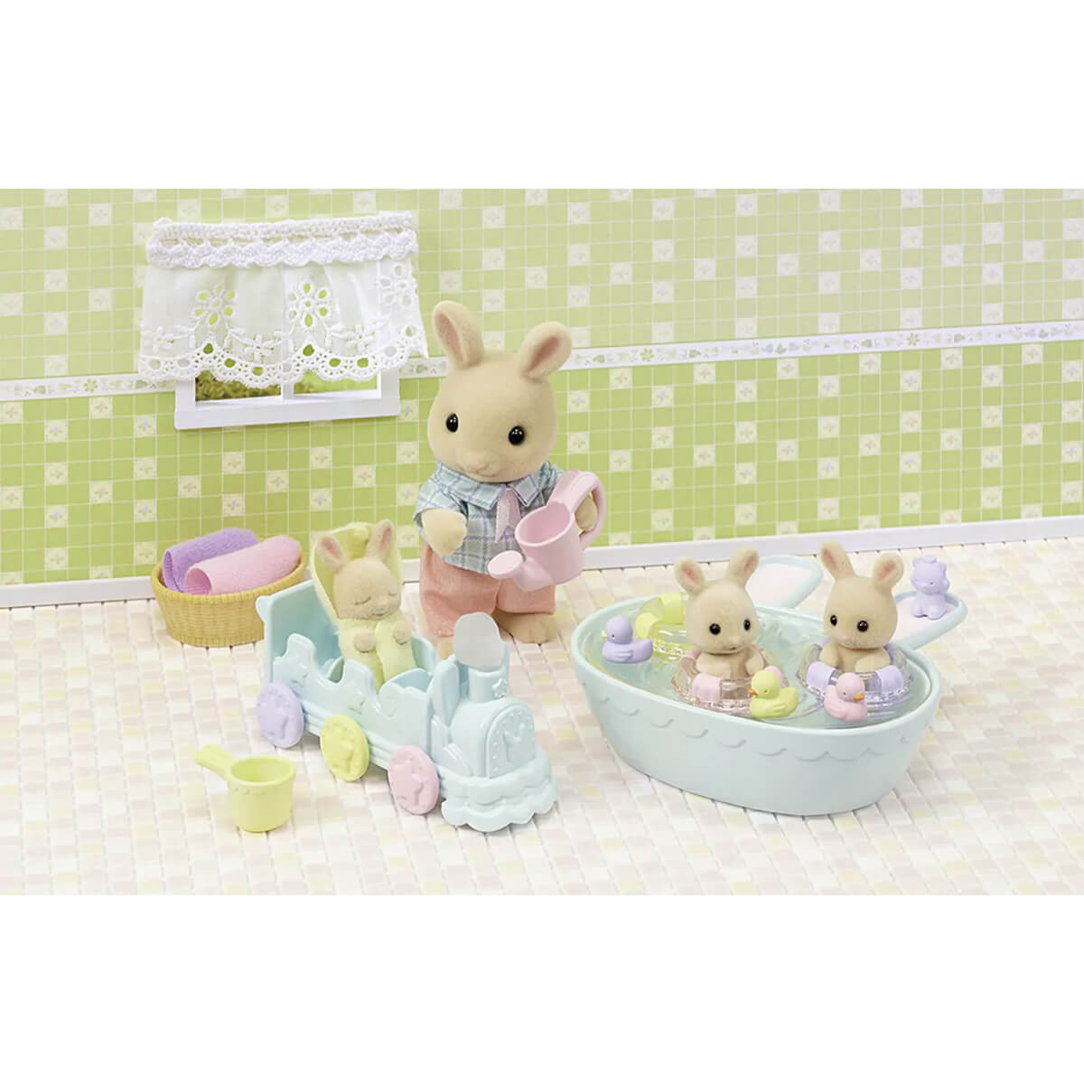 Milk Rabbit Triplets by Sylvanian Families – Junior Edition